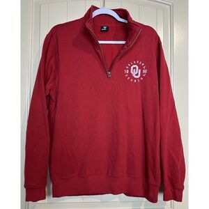 Top of The World red fleece lined mock neck long sleeve pullover sweatshirt sz M